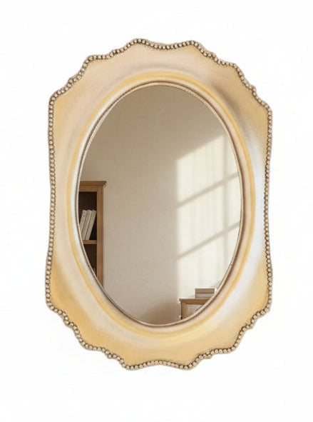 Mirror Gold Dots Curved Edges 8x10