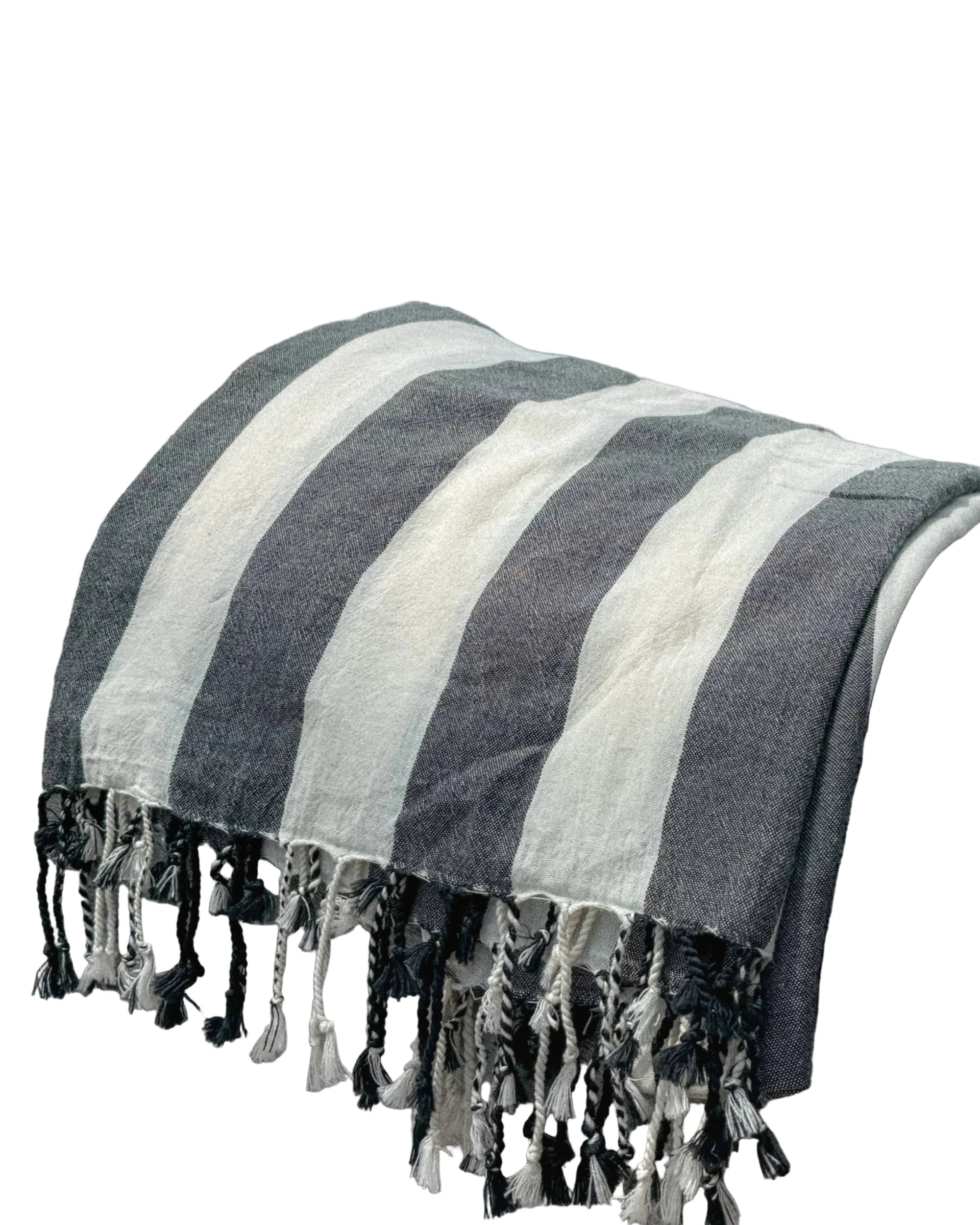 100% Turkish Cotton Bath/Beach Towel Striped Navy Blue