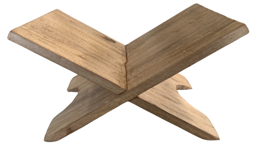 Vintage Reclaimed Elm Wood Book Stand