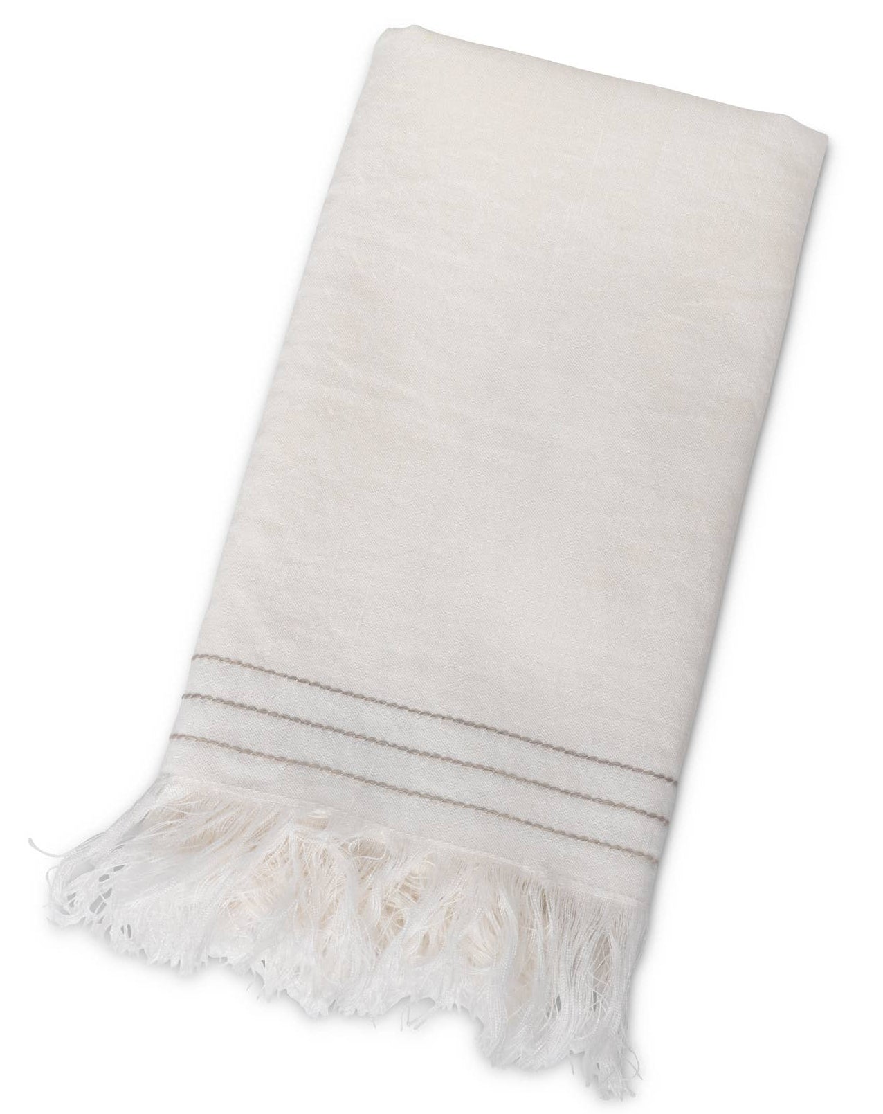 Napkin Linen Cotton Blend Neutral Trim