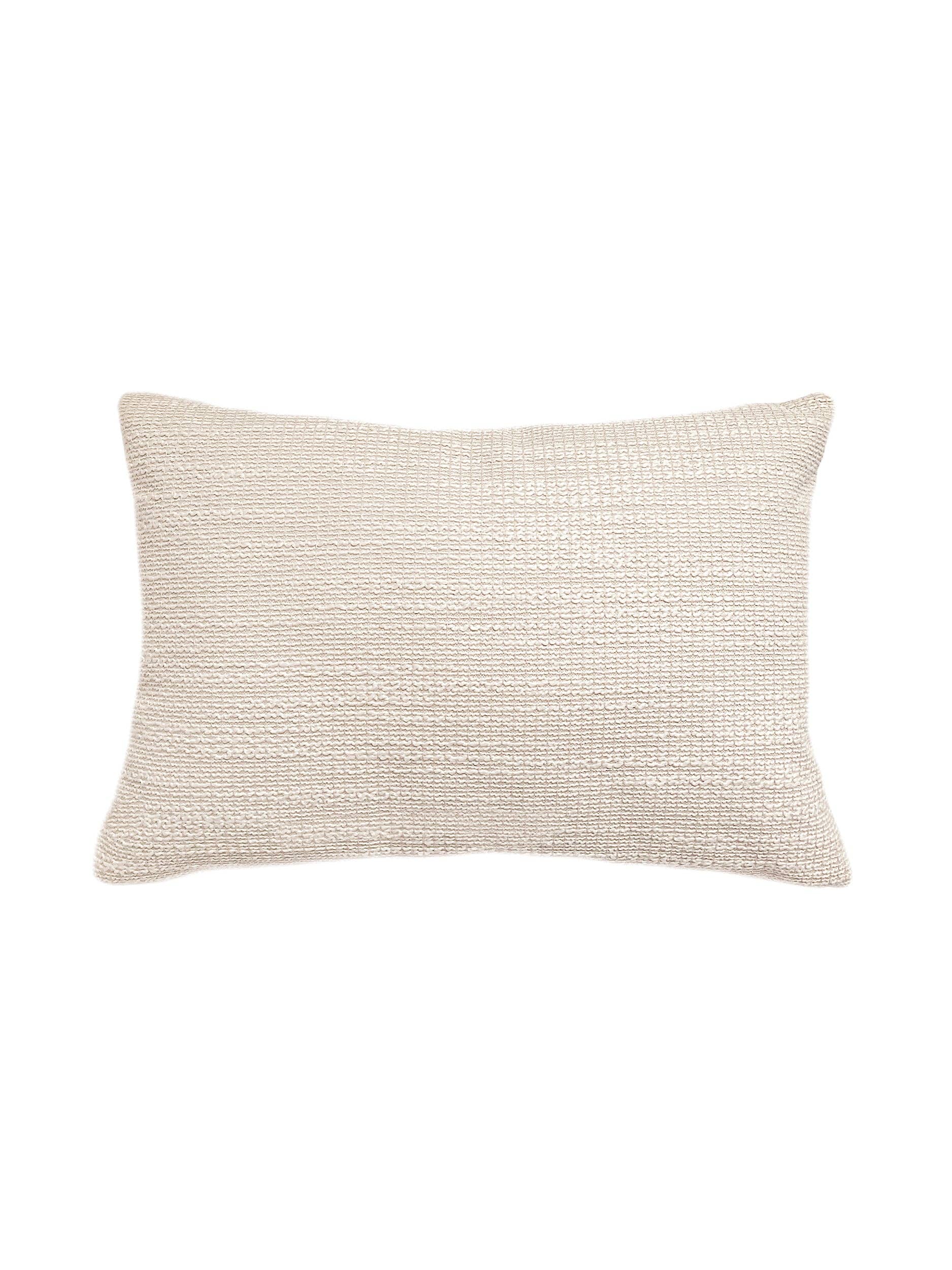 Natural Beige Lumbar Indoor/Outdoor Pillow 14x20
