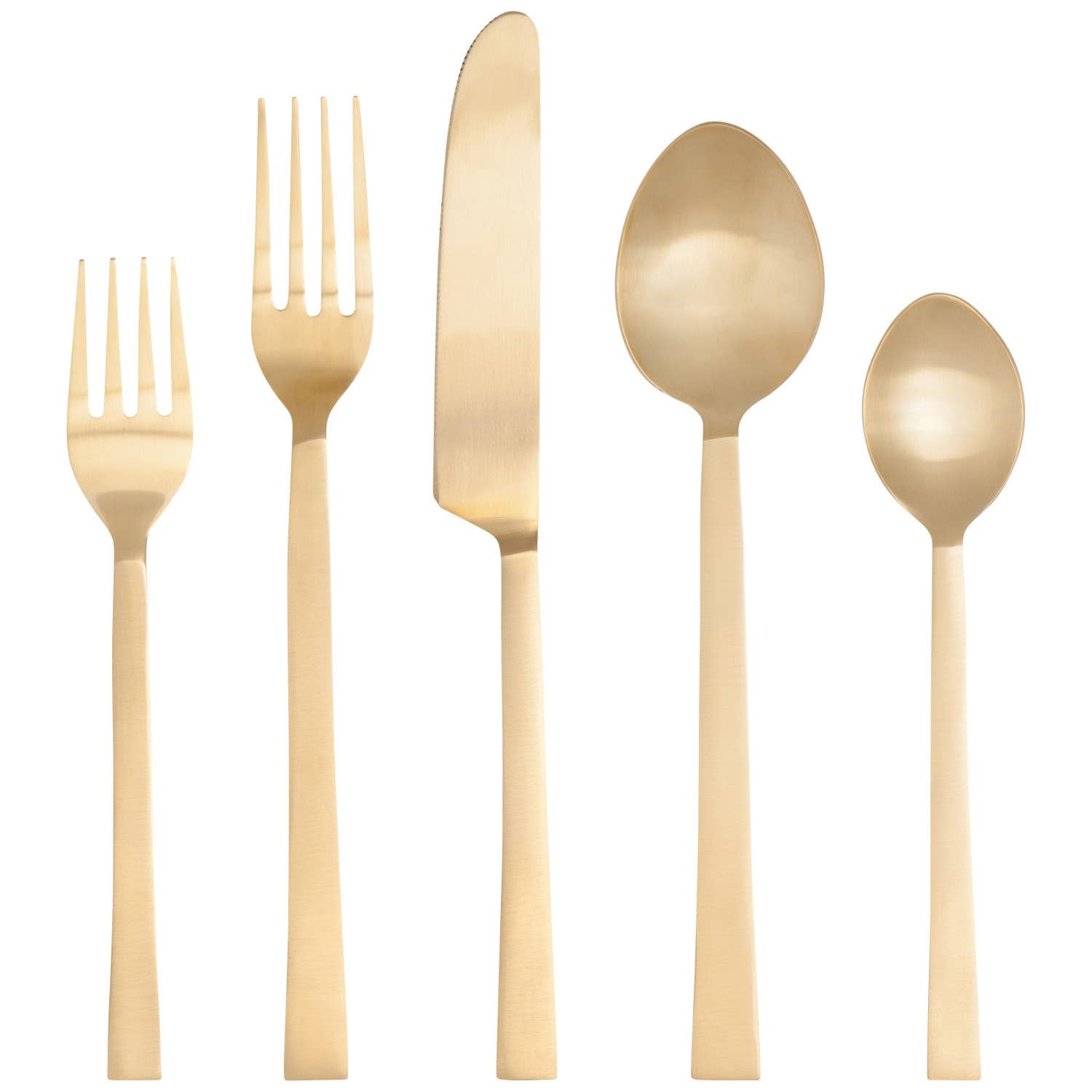 Flatware Matte Gold Stainless Steel (set of 5)