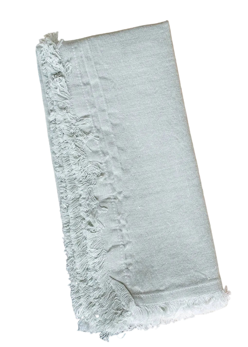 Stonewashed Cotton Linen Blend Cloth Napkin Light Grey (set of 4)