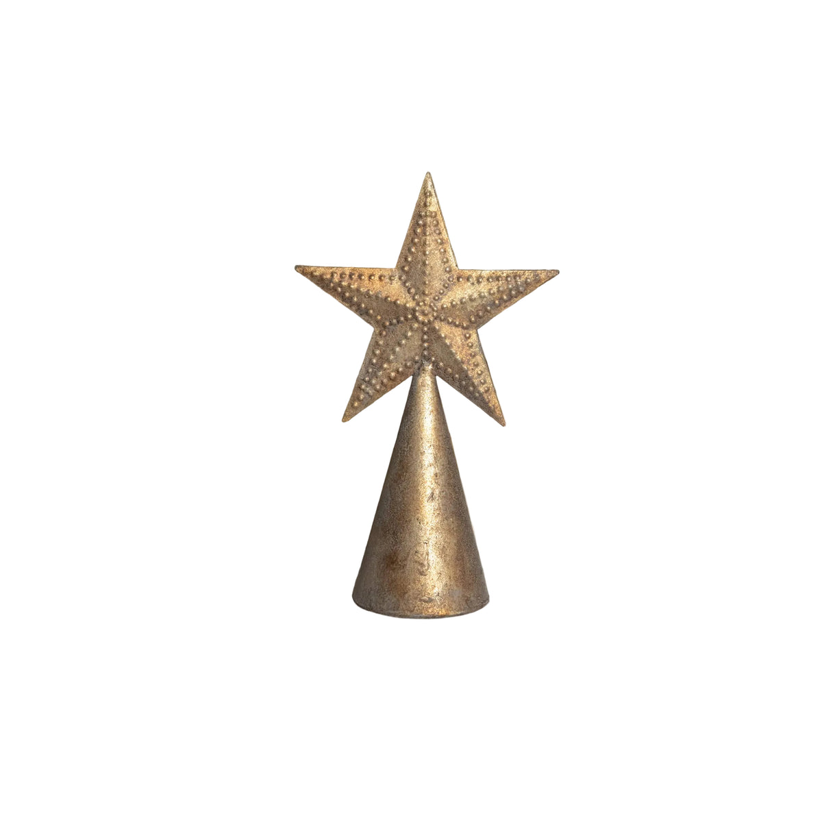 10.5" GOLD METAL STAR TREE TOPPER