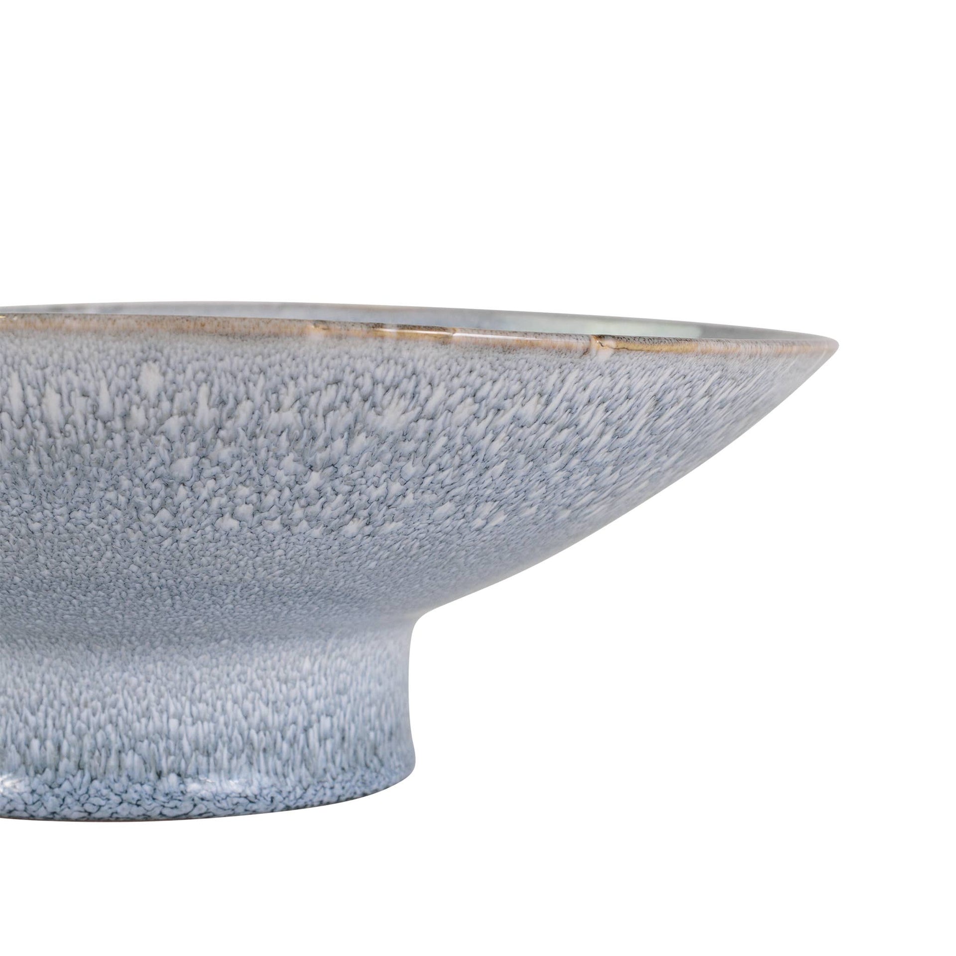 Stoneware Pedestal Decorative Bowl