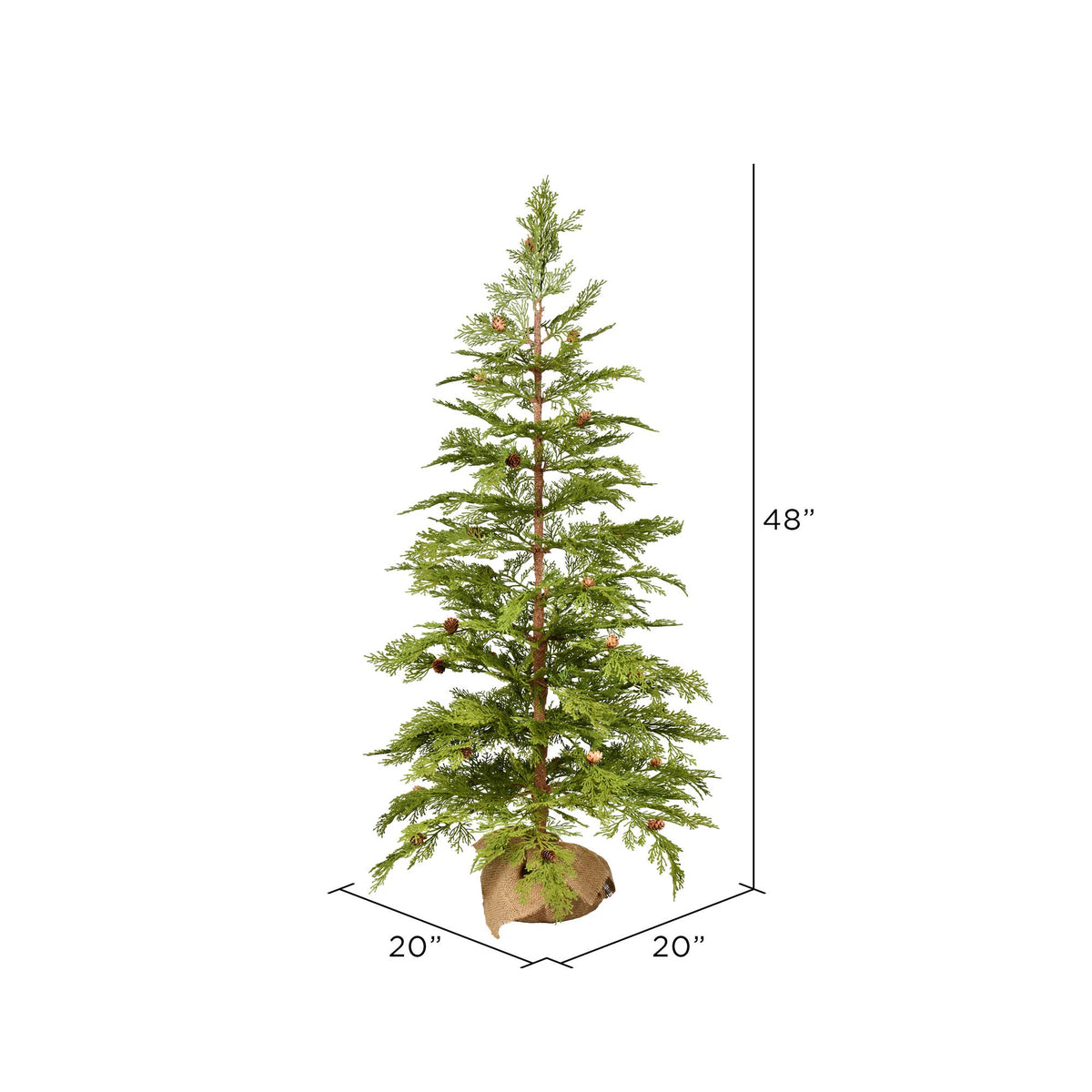 48" Cedar Pine Artificial Christmas Tree