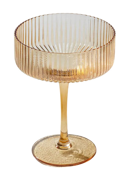 Ribbed Coupe Champagne Glass 10 Oz
