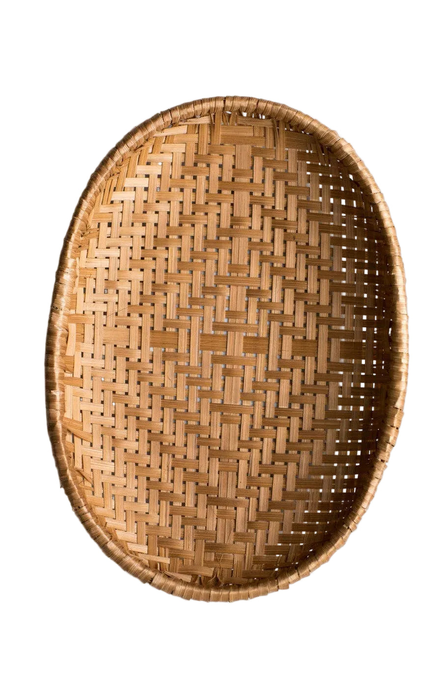 Woven Bamboo Smoked Tray Basket - Small