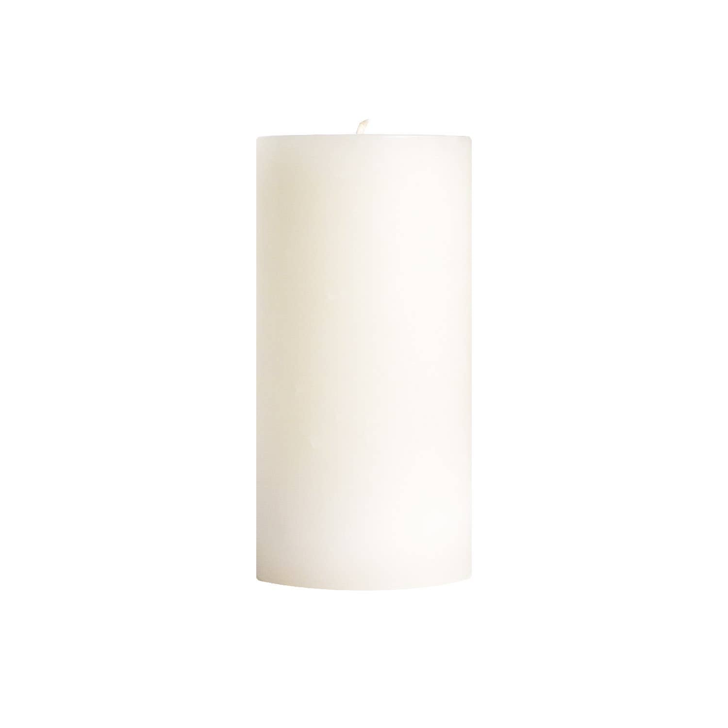 White Hand-Poured Pillar Candle 3x6"