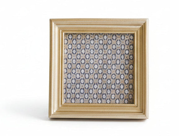 Beveled Square Gold Photo Frame 4x4