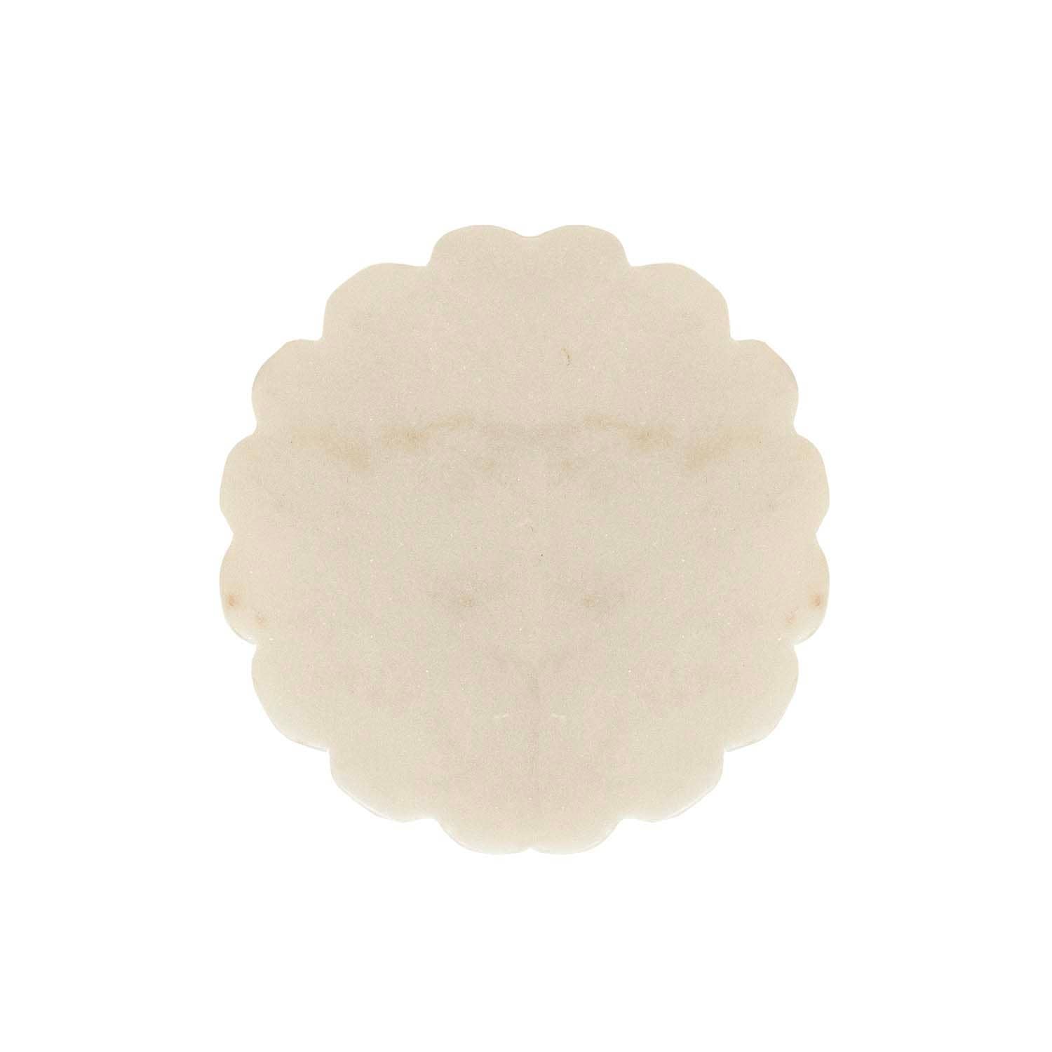 Scallop Edge Marble Coasters (set of 4)