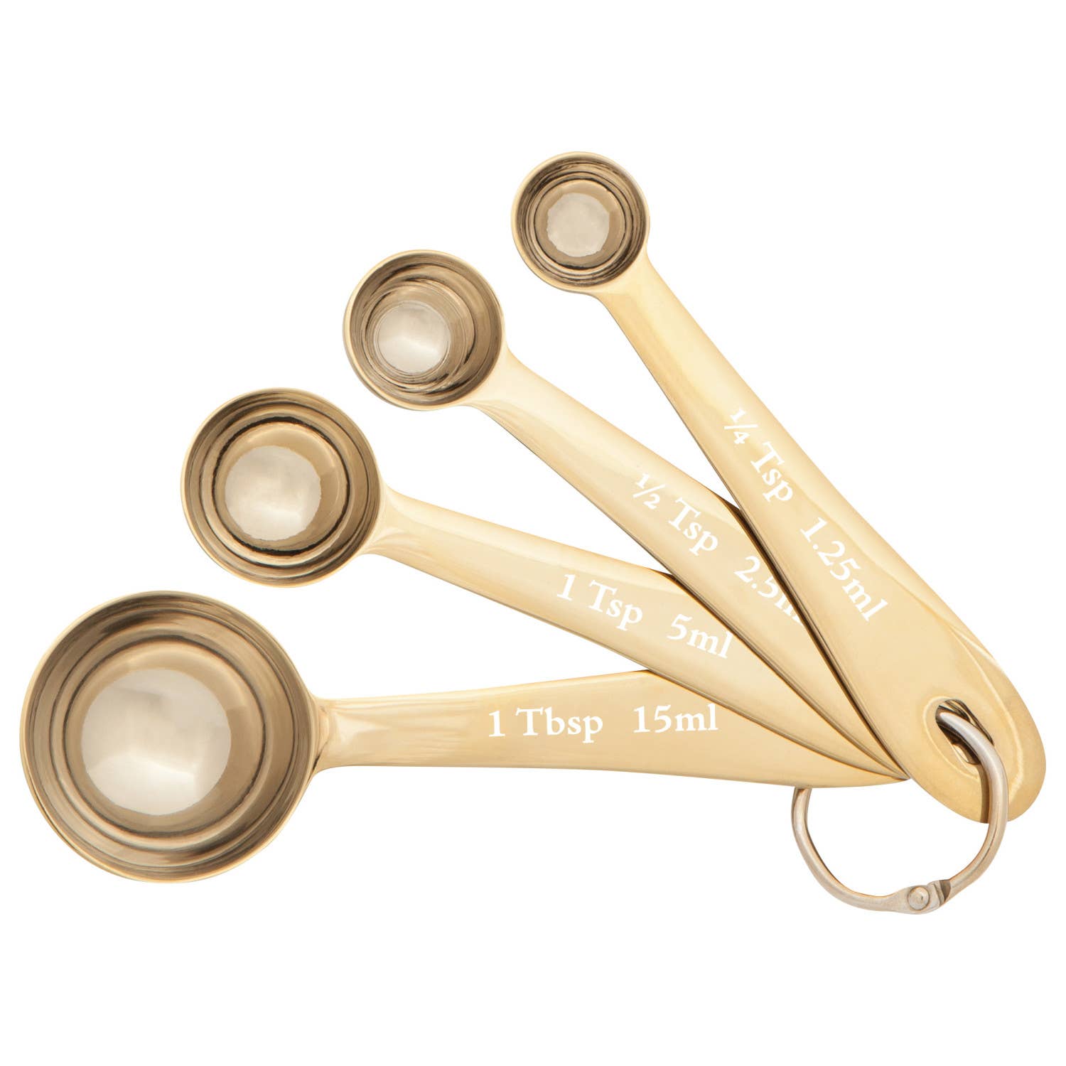Gold Measuring Spoons Stainless Steel (set of 4)