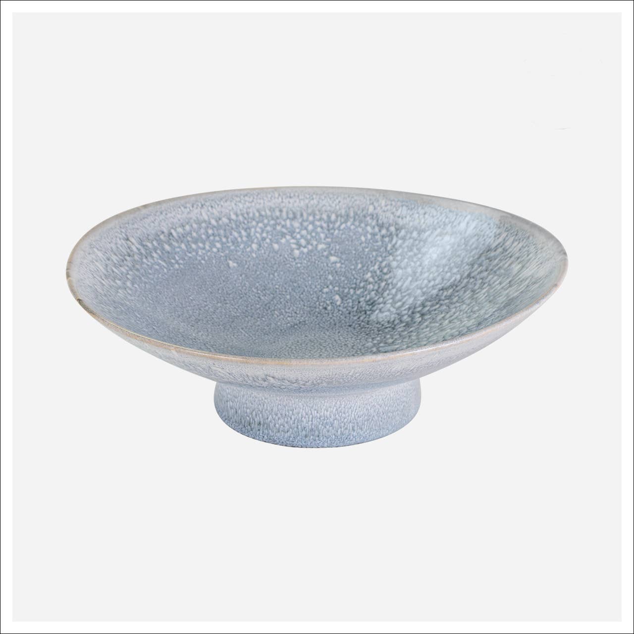 Stoneware Pedestal Decorative Bowl
