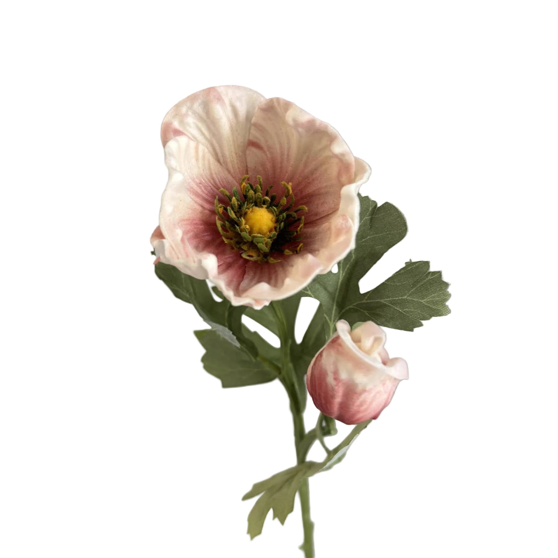 Soft Touch Faux Anemone Flower Pale Pink