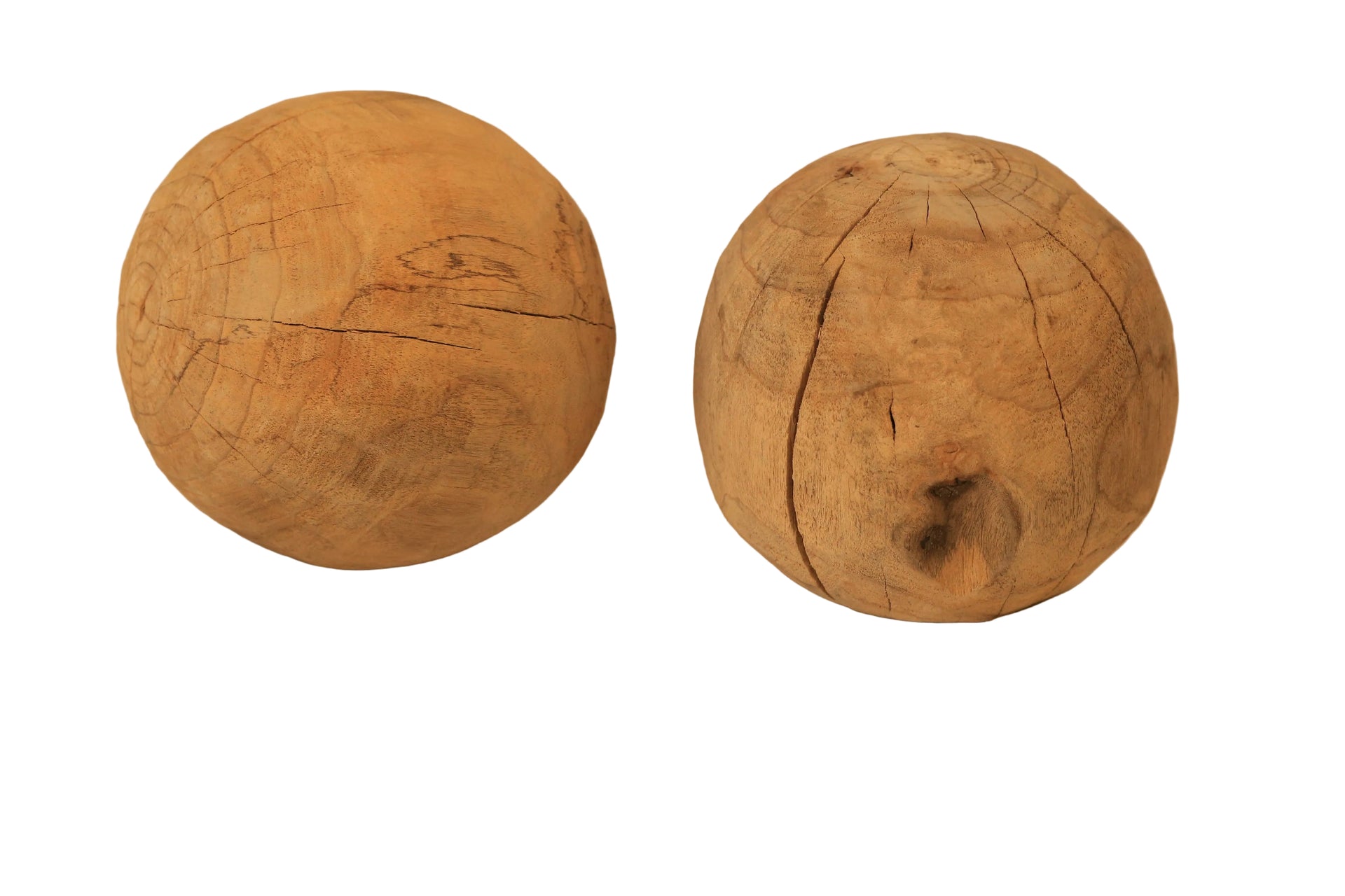 Wood Orb Decorative Object 6"
