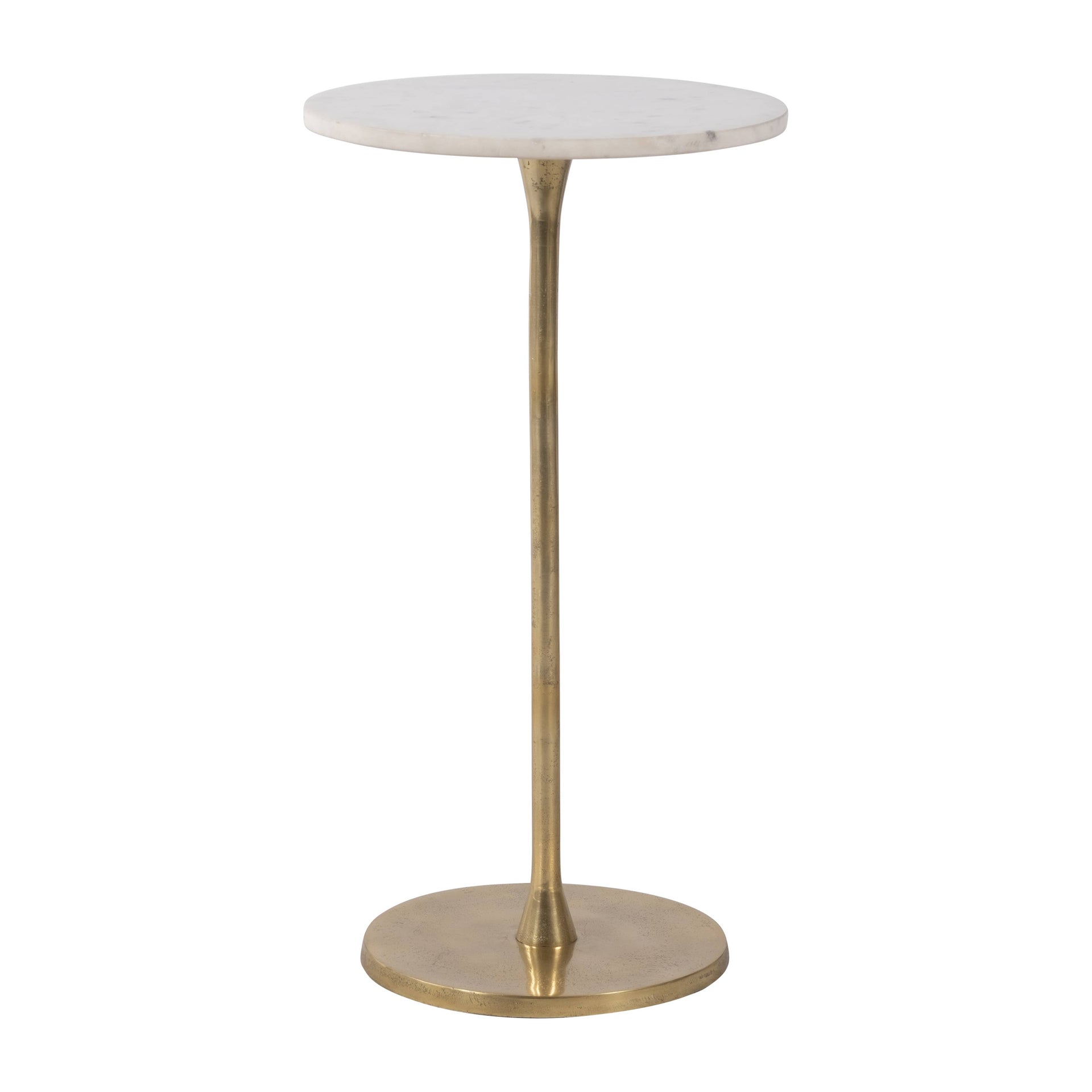 End Table Gold Marble Top 24"