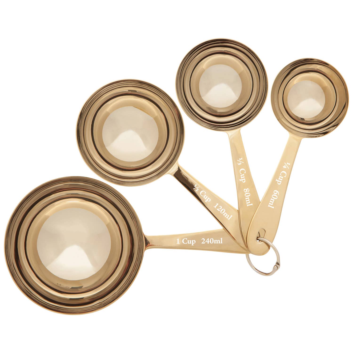 Gold Measuring Cups Stainless Steel (set of 4)