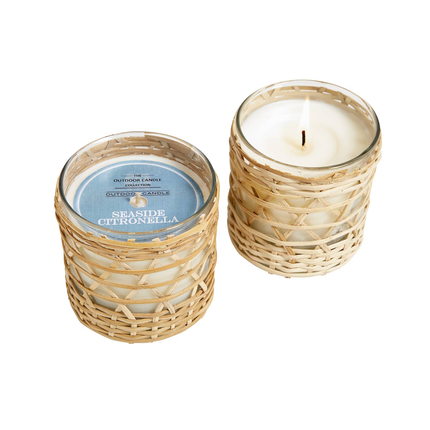 Citronella Seaside Candle Bamboo Wrapped 7oz