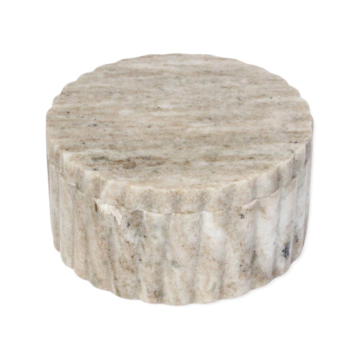 Beige Marble Canister