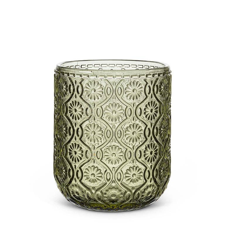 Daisy Tumbler Glass Olive 10oz