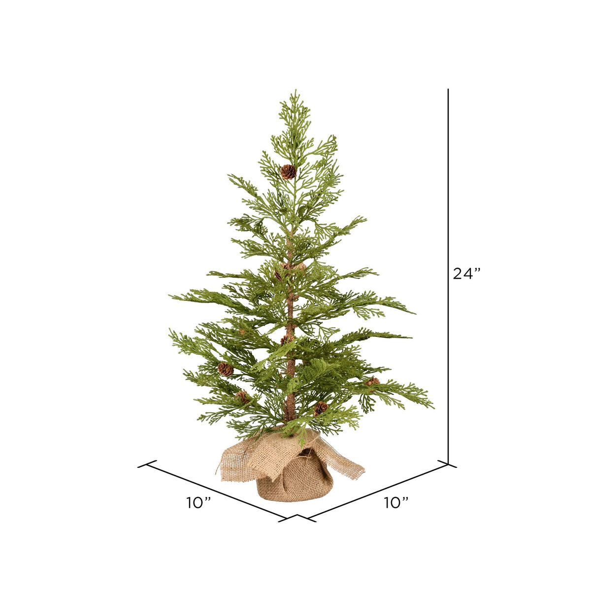 24" Cedar Pine Artificial Christmas Tree