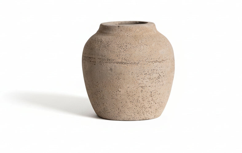 Vintage Inspired Terracotta Light Wash Vase Small