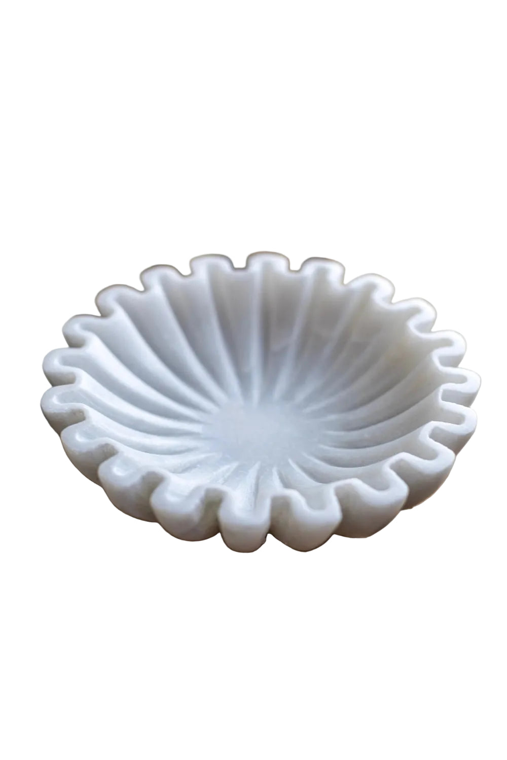 Marble Fluted Bowl Small 6"
