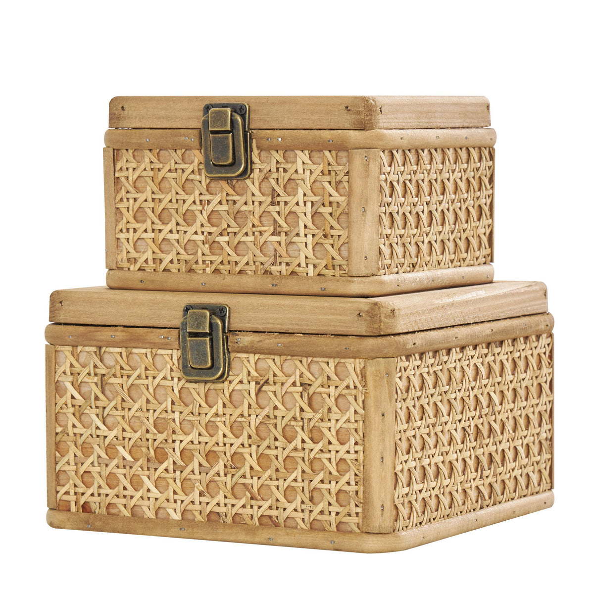 Box Set Natural Brown Rattan