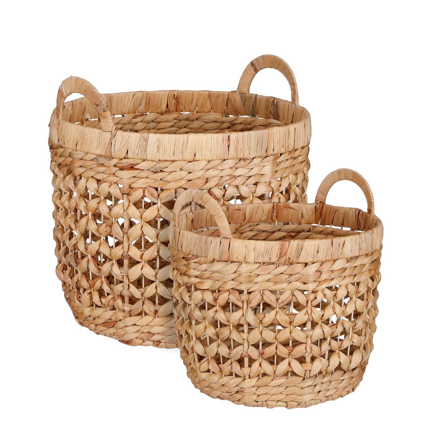 Round Basket With Handles - Large