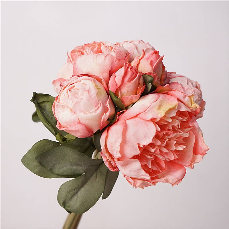 Silk Peony Floral Bouquet Multicolor (7 stems each bundle)