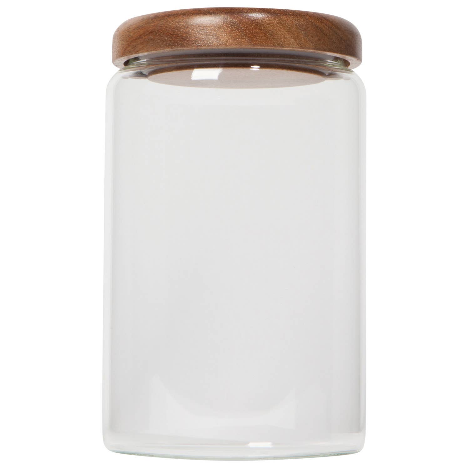 Glass Jar Acacia Wood 32oz