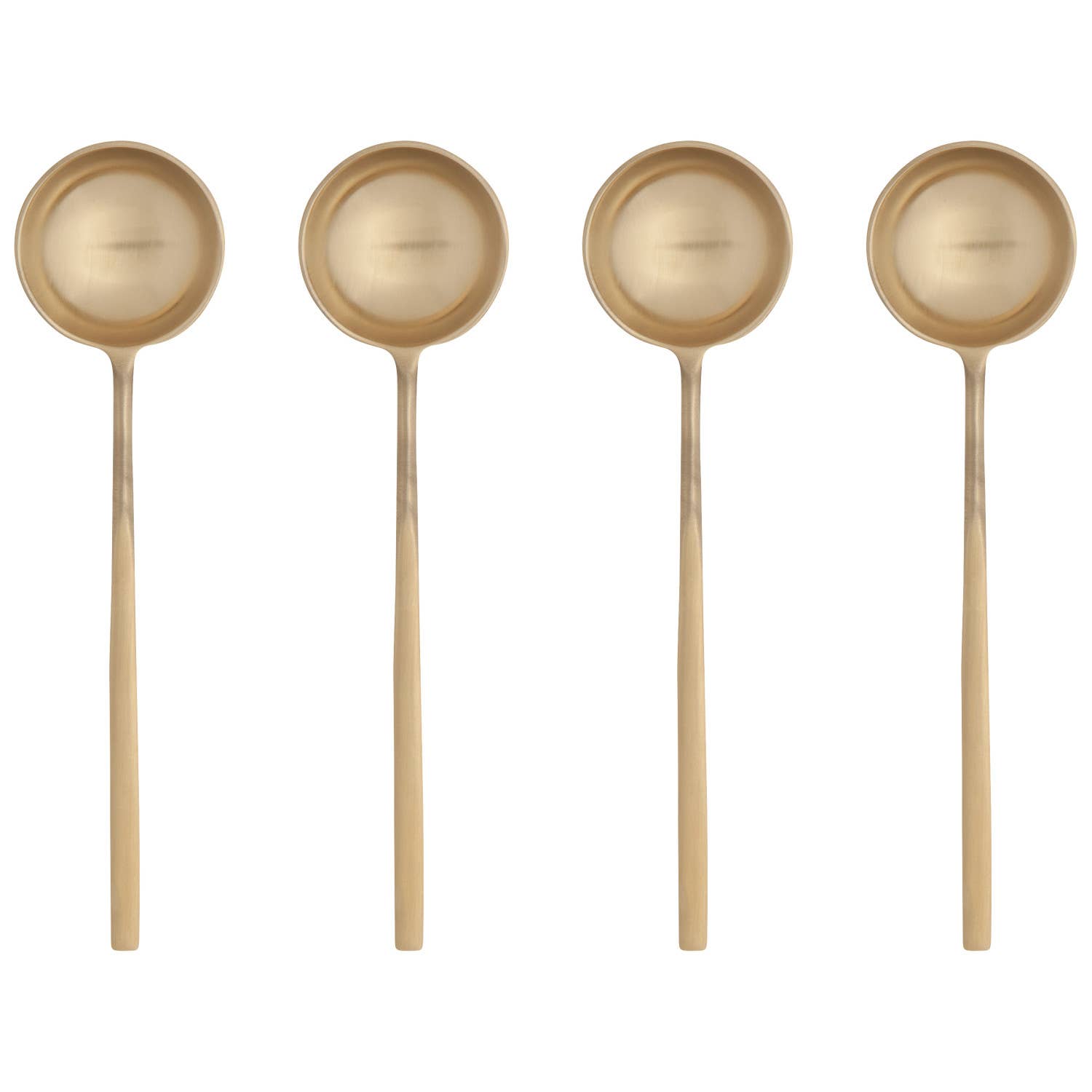 Brushed Gold Stainless Steel Spoons (set of 4)