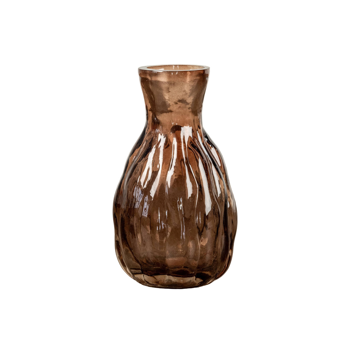 4.5" AMBER GLASS BUD VASE