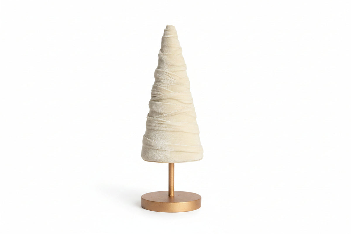 12" OATMEAL VELVET TREE