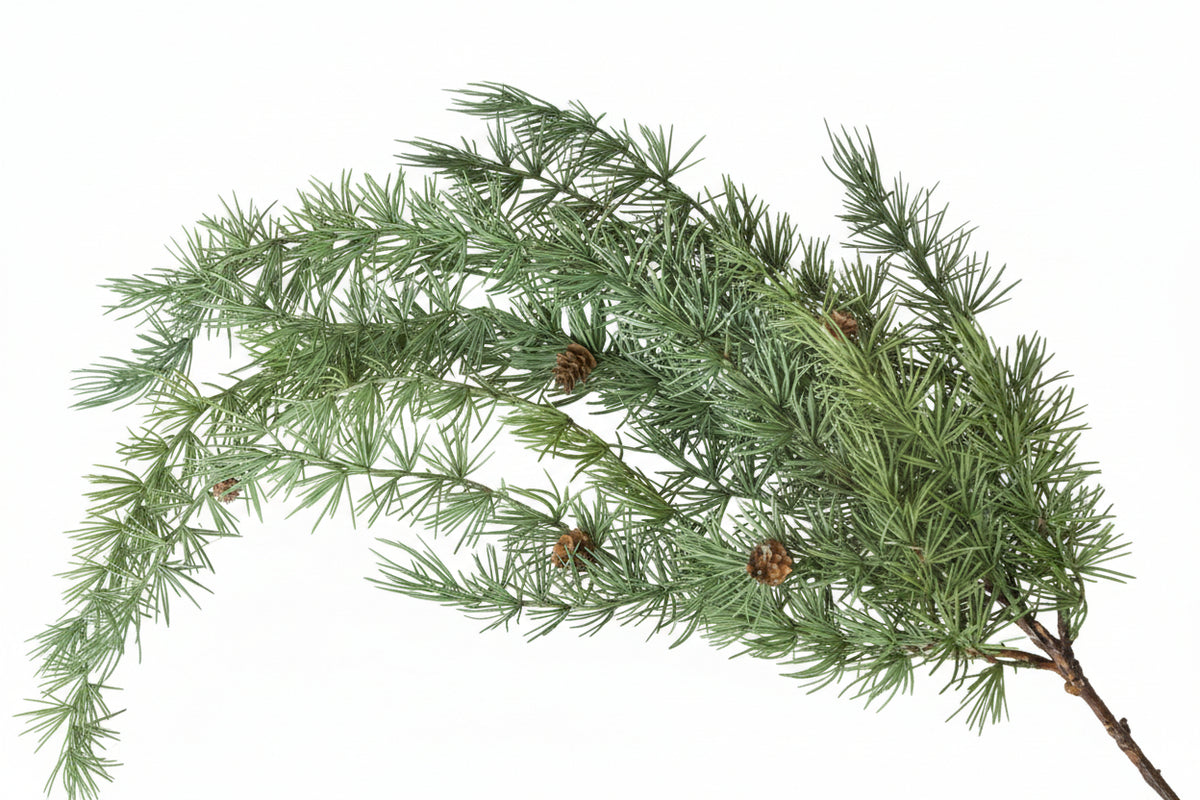 34" DARK GREEN PINE HANGING BUSH