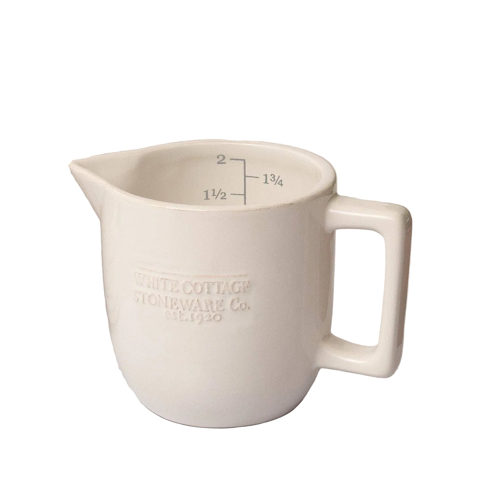 White Cottage Ceramic Measuring Cup