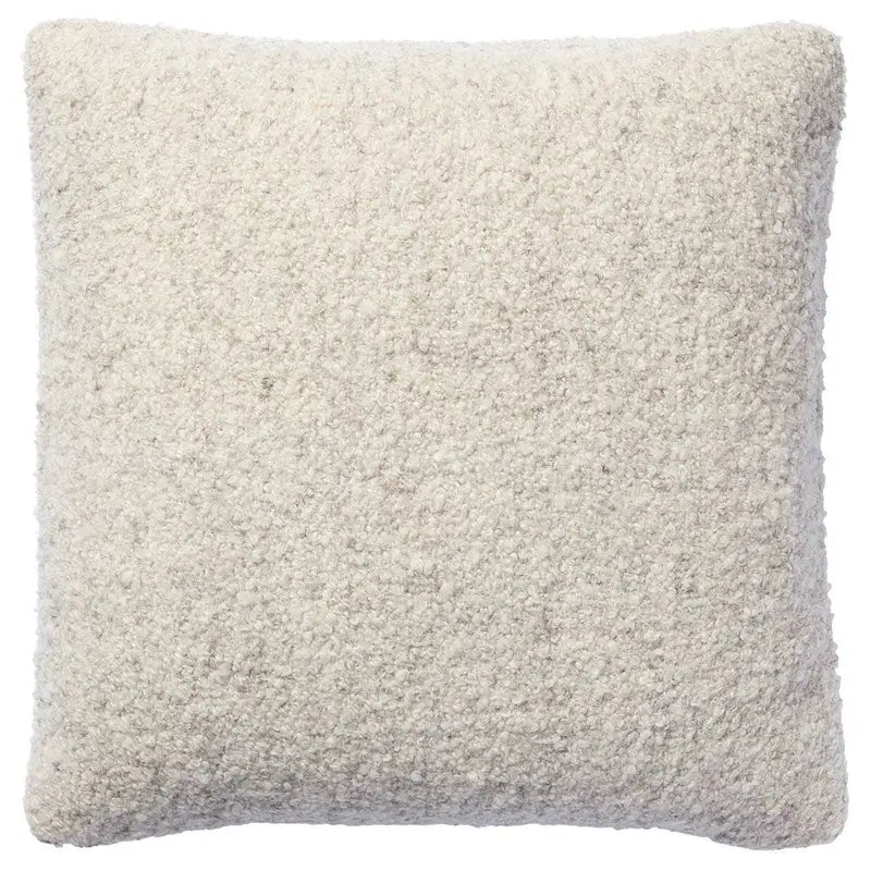 Handcrafted Pillow Pebble Wool Gray Down