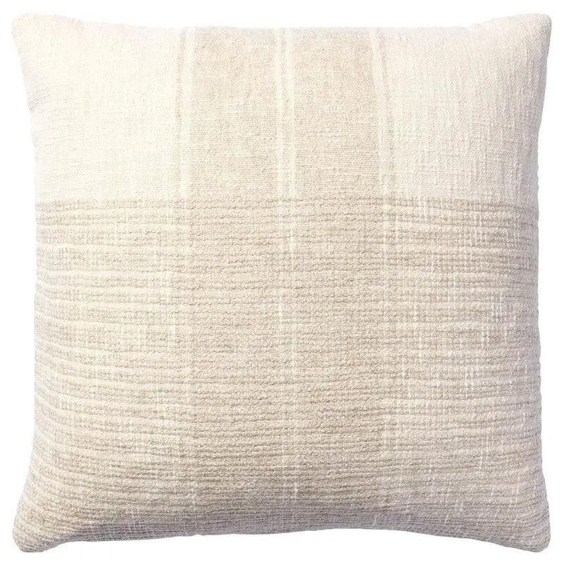 Handcrafted Cotton Linen Viscose Pillow Cream