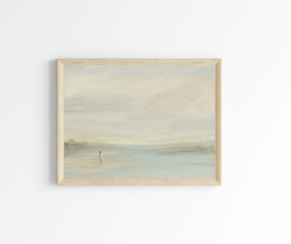 8x10 Calm Amidst the Storm & Oak Frame
