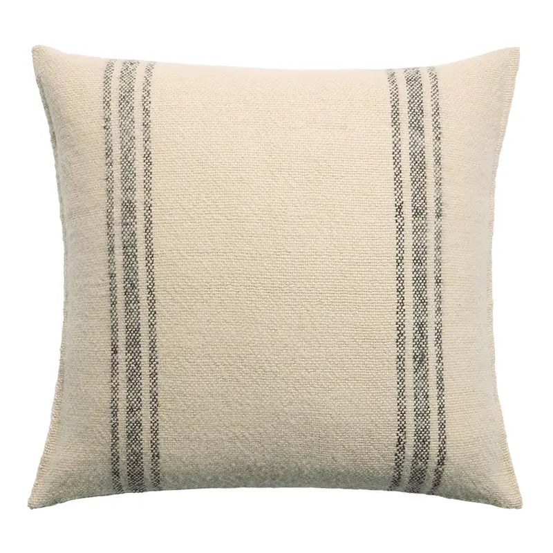 Pillow Hand-Spun Wool Striped 26x26 Down