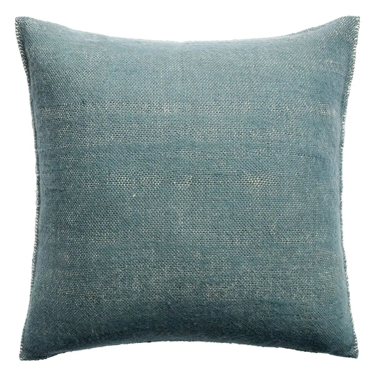 Pillow Blue Hand-Spun Wool 26"x26" Down