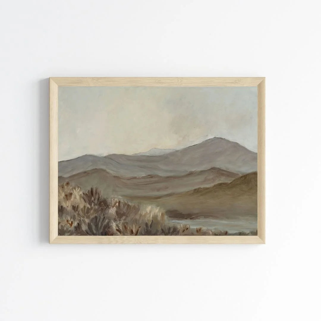 8x10 Misty Mountain & Oak Frame