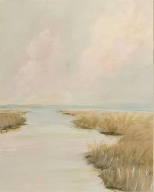 11x14 Salt Marsh SR Art & Walnut Glass Frame