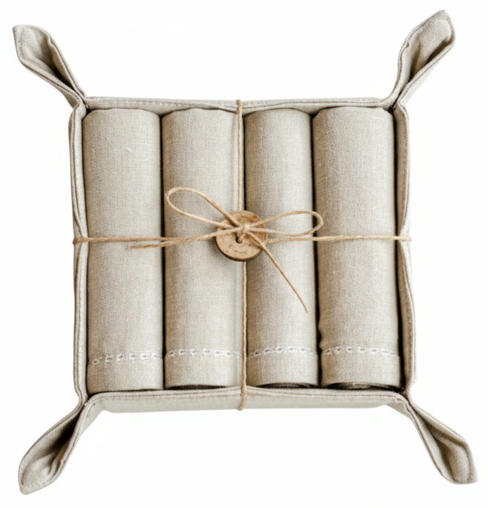 Beige Cloth Cotton Napkins (set of 4)