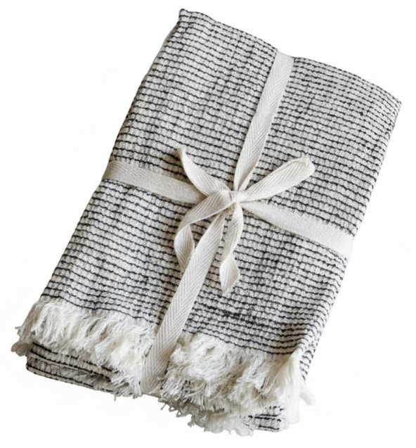 Kitchen/Bathroom Cloths Cotton Waffle Blue Accent (set of 2)