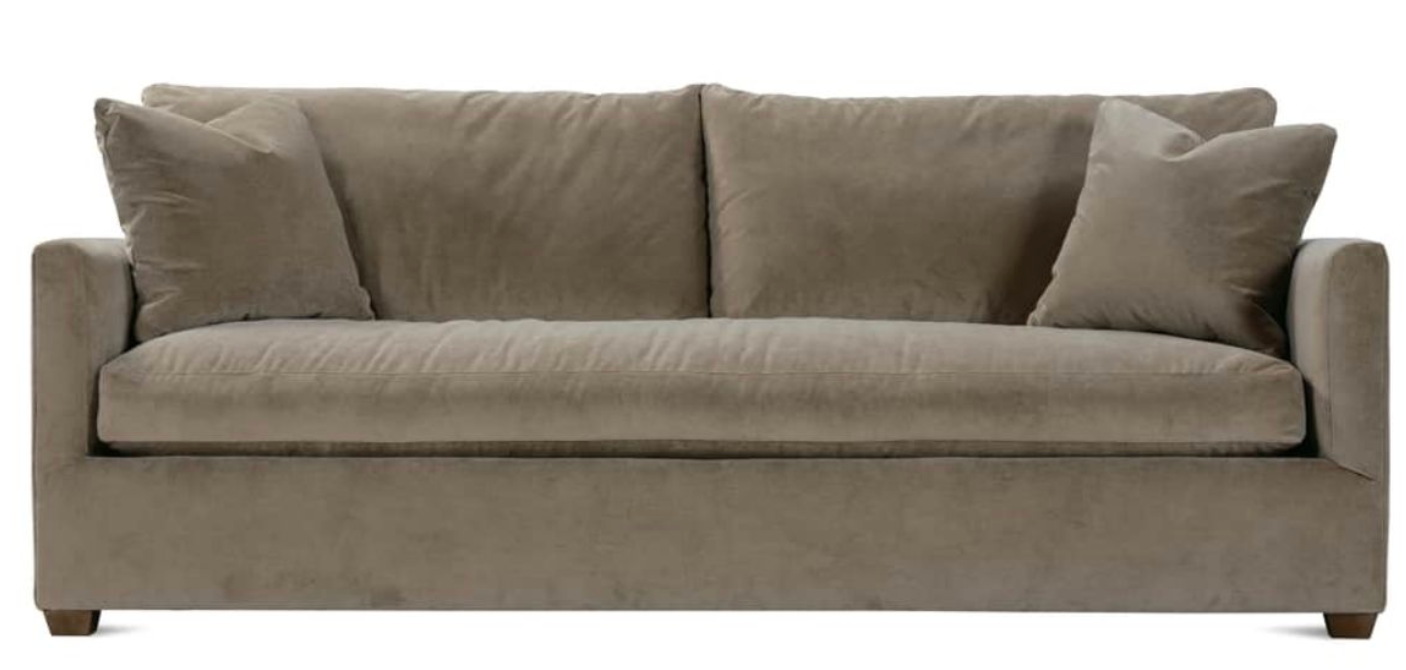 Quick Ship Lilah Sofa - Fawn Brushed Velvet