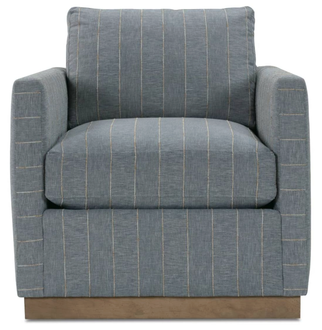 Quick Ship Allie Swivel - Indigo Kid-proof Stripe