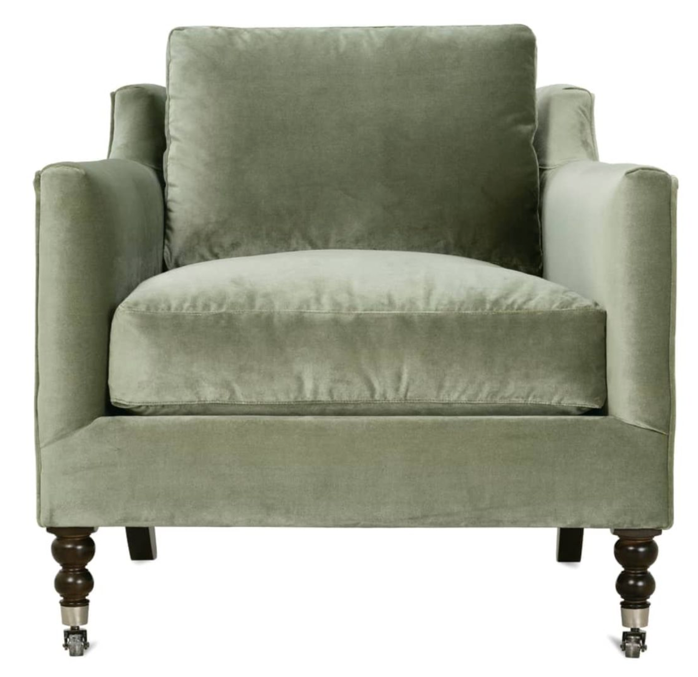 Quick Ship Madeline Chair - Antiqued Moss Velvet
