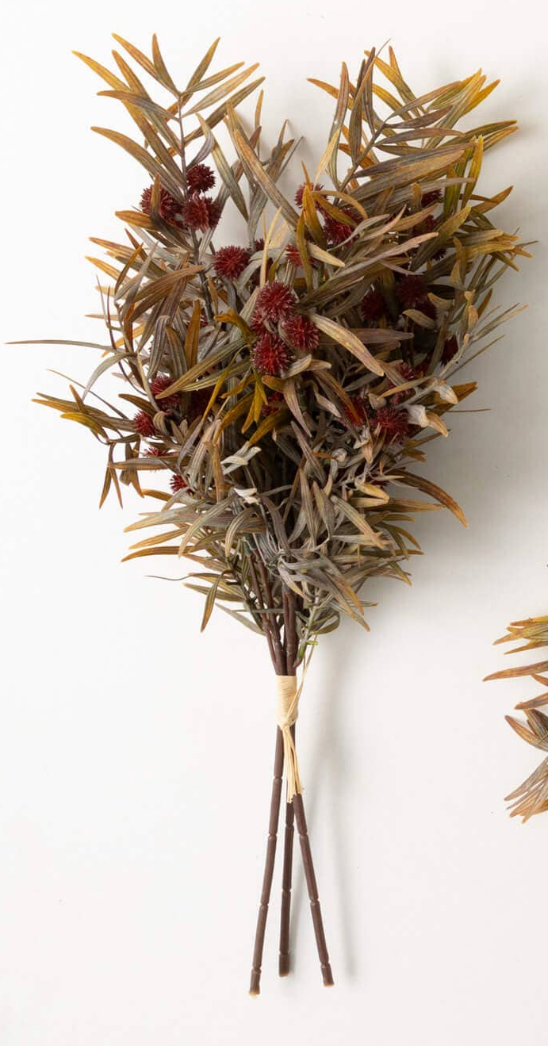 Fall Mixed Grass Bush Red