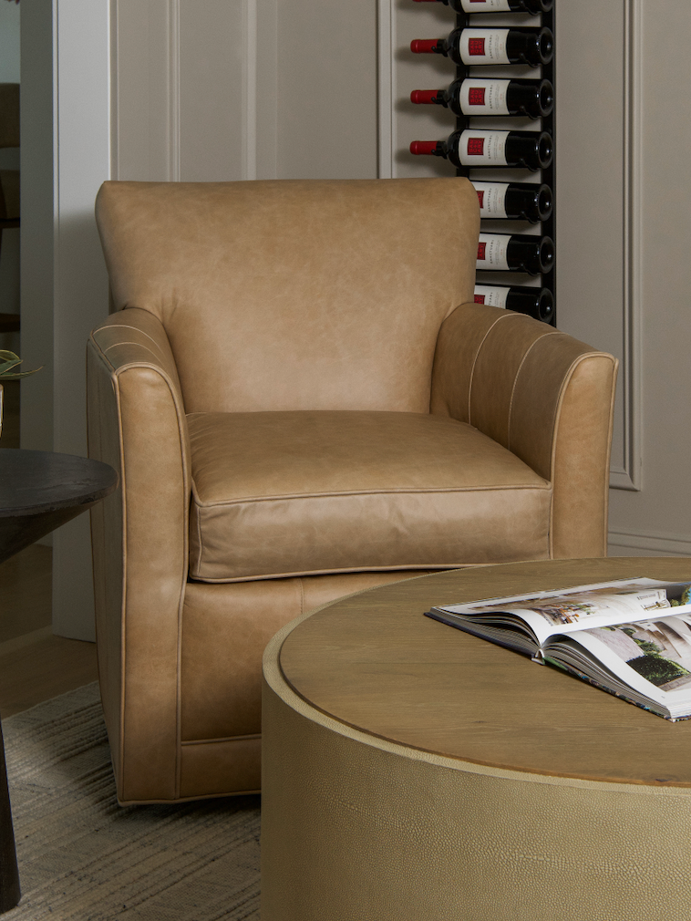 Times Square Leather Swivel Chair